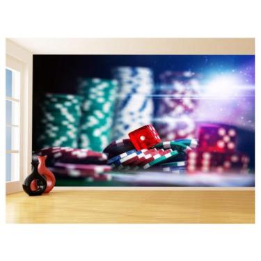Imagem de Papel De Parede Salão De Jogos Cassino Fichas 3,5M Jcs117 - Você Decor