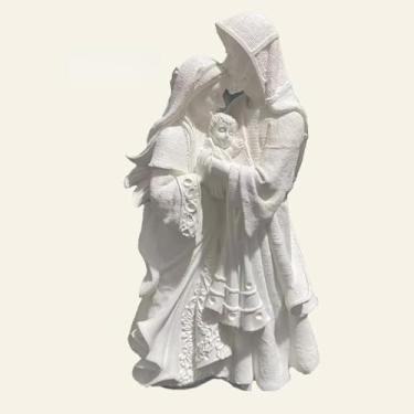 Imagem de Kit 2 Imagem Sagrada Família Ternura 20cm Gesso Cru