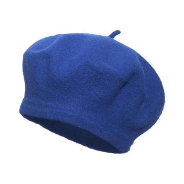 Imagem de Boina Feminina Multicolorida De Lã Grossa Para Inverno E Outono, Estil