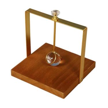 Imagem de Fenteer Porta-guardanapos de madeira para mesa, organizador, bandeja dispensadora de guardanapos, porta-papel para coquetéis, ideal para cafés, Ouro