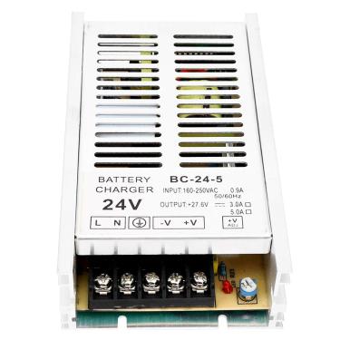 Imagem de Akozon Carregador de Bateria do Gerador 24v Fonte de Alimentação Inteligente BC24-5, Carregador Flutuante de 160-250v para Geradores e Baterias de Chumbo-ácido