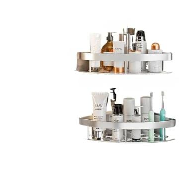 Imagem de Suporte Para Champô Sem Furos - Prateleira Adesiva, Suporte Para Casa De Banho(KIT 2 - Triângulos-Prateado)