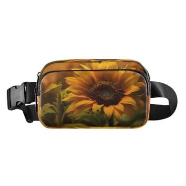 Imagem de CEBUGI Mini pochetes de caminhada para homens e mulheres, pochetes de girassol modernas resistentes à água com cinto ajustável para treino, viagem, corrida