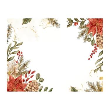 Imagem de Jogo Americano Mesa Posta Kit 2 a 12 Unidades Impermeável Decoração de Mesa (Natal,Kit 12 peças)