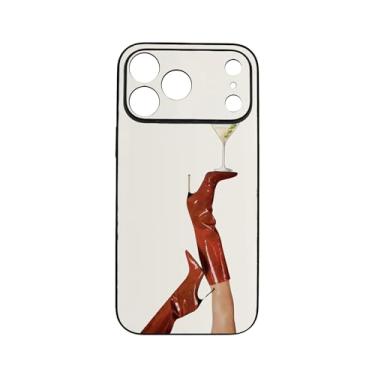 Imagem de qizjio Martini Capa de telefone protetora à prova de choque estética costeira cowgirl capas de telefone para iPhone 17 Pro Max