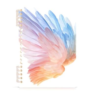 Imagem de Burbuja Caderno Pastel Angel Wings, papel pautado universitário A5 com 60 folhas, fichário para diário, escritório, 1 pacote