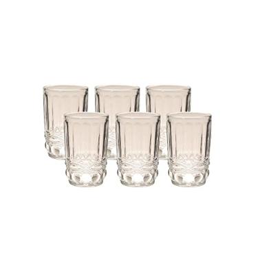 Imagem de Mimo Style Conjunto de 6 Copos de Vidro Transparente Clear Laço 340ml Linha Verre, Jogo Moderno, Resistente e Durável. Para Todos os Tipos de Bebidas e Pode ir na Máquina de Lava-Louças