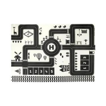 Imagem de Tapete De Atividades Para Bebês Com Mapa De Trânsito Urbano, Estaciona