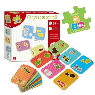 Imagem de Quebra Cabeça Madeira Infantil BE A BÁ Bebê Brinquedo Jogo Educativo F