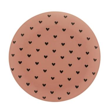 Imagem de Pratos De Sobremesa Em Cerâmica Coração Rosa Wolff 19,5cm