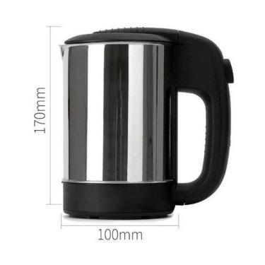 Imagem de Chaleira Eletrica Portatil 12v Carro Cha Cafe Inox 500 Ml