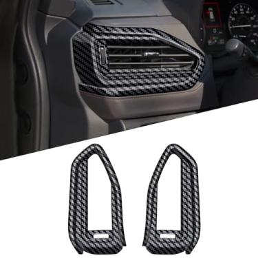 Imagem de FEXIDA Capa de moldura para saídas de ar Subaru Forester Center 2025 estilo fibra de carbono ABS para console central de carro