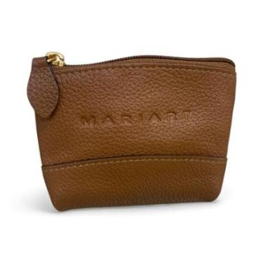 Imagem de Porta-moedas Feminino De Couro Legítimo Mariart Pn10 Nude Croco-Feminino