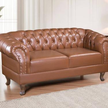 Imagem de Namoradeira Chest 2 Lugares Duque Courano 150cm Caramelo