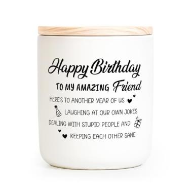 Imagem de Presentes de aniversário de melhor amiga para mulheres e homens, presentes engraçados de amizade para mulheres, presente de feliz aniversário para amigas, irmã melhor amiga, colega de trabalho, velas