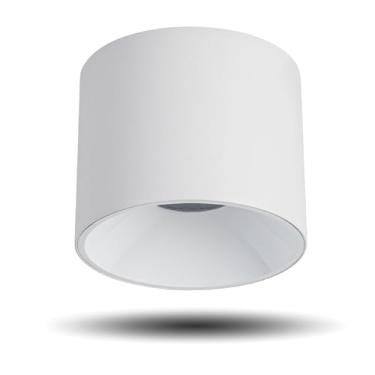 Imagem de Ajbvp Refletor de teto LED 5CCT 18W 12.0 cm Luz de teto regulável, 2700K/3000K/3500K/4000K/5000K, para sala de estar, holofote de teto direcional (branco, 18W) (cinza cinza)