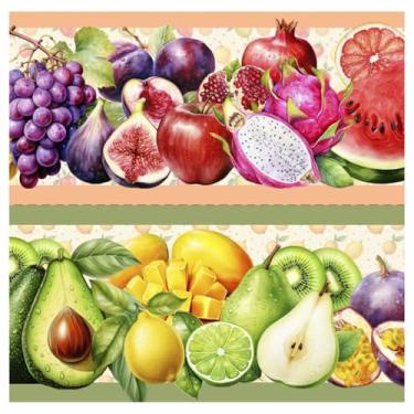 Imagem de Tricoline Digital Barrado Tutti Frutti 100% Algodão