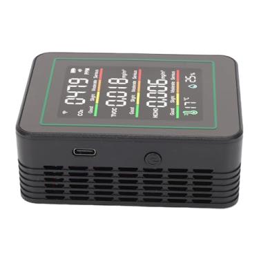 Imagem de Snsowed Monitor de Ar 5 Em 1, Medidor de CO2 para Smart, Detector HCHO TVOC Com Display LCD, Sensor Infravermelho, Testador Temperatura e Umidade, WiFi Interno (MT11NW Preto, Sensor Infravermelho