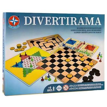 Imagem de Jogo De Tabuleiro 4 Em 1 Divertirama Estrela