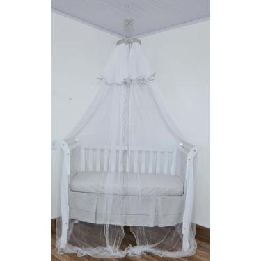 Imagem de Mosquiteiro De Teto Tenda Cortinado Para Berço Tulle Cinza - POLYBABY