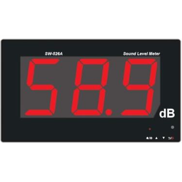 Imagem de TestHelper SW-526A Testador de Medidor de Nível de Som 30-130db Tela Grande de 18 polegadas Tela LCD Tipo Pendurado na Parede Decibel Medição de Ruído com Alarme (Medidor de Nível de Som Ampliado)