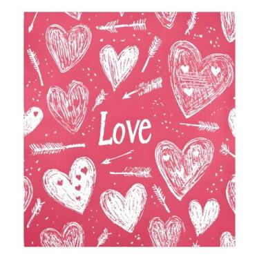 Imagem de Blueangle Coração Dia dos Namorados, capa magnética para lava-louças, decoração frontal da capa da máquina de lavar louça, adesivos de eletrodomésticos, adesivos de eletrodomésticos, 58 cm C x 66 cm