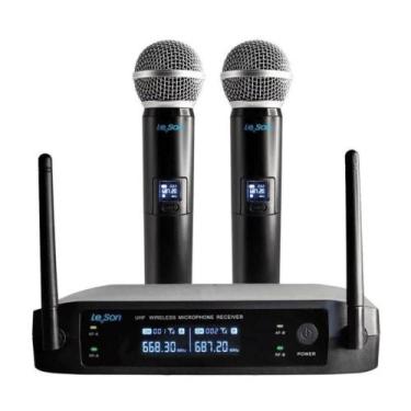 Imagem de Microfone Sem Fio Leson LS902 Digital - 02 Microfones