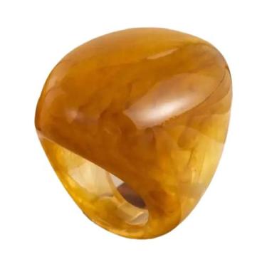 Imagem de Anel Largo De Resina Geométrica Boho Feminino 6 Estilos Joias De Festa