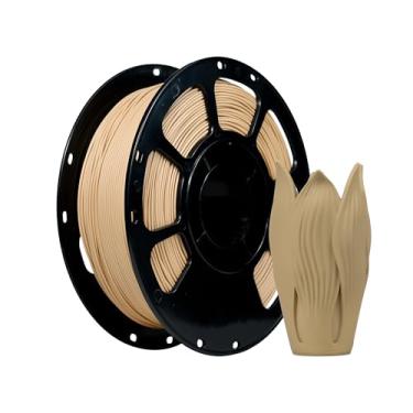 Imagem de iBOSS Filamento de impressora 3D PLA+ fosco 1,75 mm, superfície fosca e filamento de baixa deformação carretel de 1 kg (1 kg), precisão +/- 0,02 mm, serve na maioria das impressoras FDM (marrom claro
