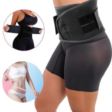 Imagem de Cinta Abdominal Térmica Modelador Redutor Magnético Compressão - Aiko,