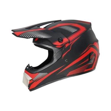 Imagem de Kit De Capacete De Motocross Para Adultos E Jovens Com Óculos MX E Luv