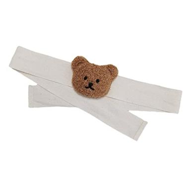 Imagem de Alomejor Cortina Tiebacks Bordado Cabeça de Urso Cinta de Cortina de Pelúcia 82cm Comprimento Bonito Corda de Gravata para Quarto de Crianças Berçário Decoração do Quarto do bebê (Urso Pardo)