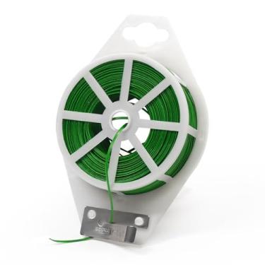 Imagem de Laços reutilizáveis para jardim, suaves nas hastes com cortador integrado - suporte de planta verde livre de danos para tomates, videiras em estacas e treliças, uso externo e organização de cabos