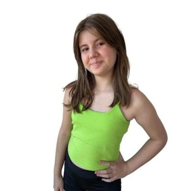 Imagem de Cropped Infantil Menina Top Juvenil Canelado 10-12-14-16 Lavin Basic 1