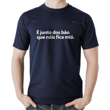 Imagem de Camiseta Algodão É junto dos bão que nóis fica mió - Foca na Moda, Mar
