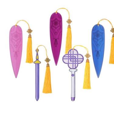 Imagem de Marcador de livro Supernatural K-Pop Group, marcadores de ídolo de caça de demônios, acessórios de leitura de fãs animados para amantes de livros (5 armas)