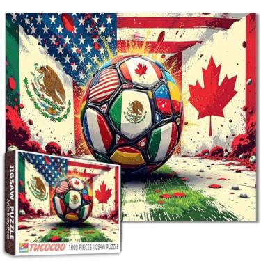 Imagem de Quebra-cabeças de futebol mundial para adultos, 1000 peças, bandeira nacional para atividades em família, jogos, amantes de esportes, arte, quebra-cabeça, faça você mesmo, trabalho manual, decoração