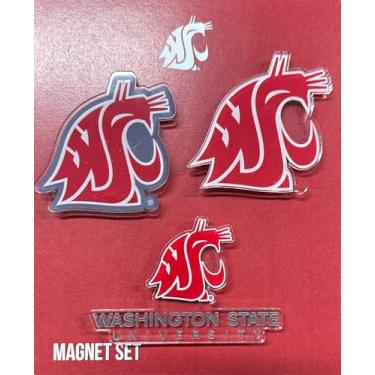 Imagem de Desert Cactus Washington State University Acrylic Magnet 3 Pack WSU Cougars Decorative Design Officially Licensed (Magnet Set A)