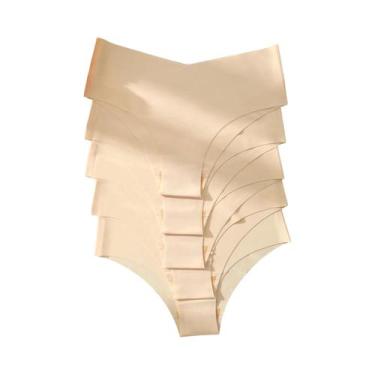 Imagem de 5pcs calcinha triangular feminina de cor sólida - NONE, Mistura, BR-M,