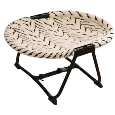 Imagem de FashionCha Cama elevada para animais de estimação, móveis multifuncionais com estrutura metálica e acessórios resistentes.