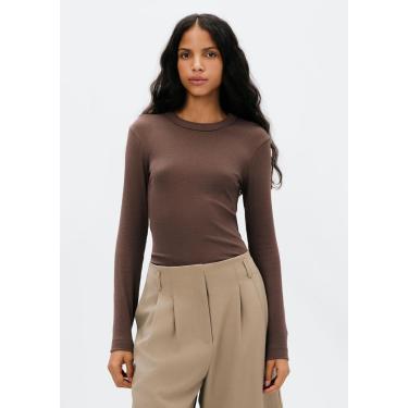 Imagem de Blusa Hering Manga Longa Slim Em Ribana Feminina-Feminino