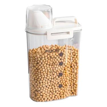 Imagem de Pote Frasco Hermético Cozinha Cereais Ração Cozinha 2,5L - GlobalCompr