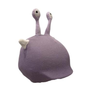 Imagem de KiBcsLic Capa para capacete de esqui, acessório para capacete de snowboard e esqui, gorro de tricô decorativo de desenho animado divertido para capacetes de, Roxo