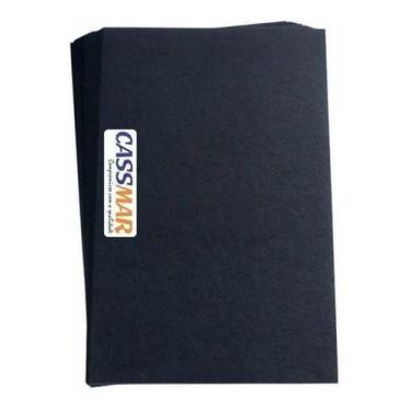 Imagem de Capa Para Encadernação Pvc A4 Preta Fundo Camurça 100un - CASSMAR