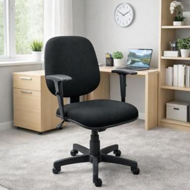 Imagem de Cadeira Diretor Giratória de Escritório Ergonômica Reclinável Tecido JSerrano Rodízio PU Braços Ajustáveis - Home Gourmet