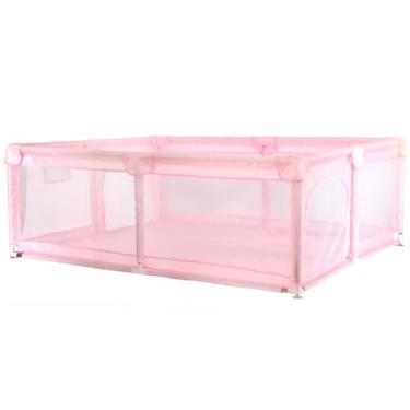 Imagem de Cercadinho para Bebê Infantil Cercado Chiqueirinho 150x180cm Proteção Baby Style Zeus Criança Seguro Desmontável Portátil Telado Interno e Externo (Rosa)
