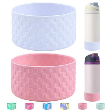 Imagem de HEYSKAY 2 peças de bota de silicone para garrafa de água Owala Flask 680 g, capa protetora antiderrapante para Owala Twist, garrafa de água de aço inoxidável FreeSip and Flip sem BPA Base inferior da