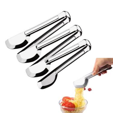 Imagem de Kit 3 Pegador Universal Inox Multiuso Churrasco Lanches - Losan
