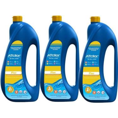 Imagem de Kit 3 Clarificante Floculante Piscina Floc Atcllor 1 Litro - Geral
