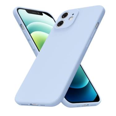 Imagem de uvcoat Capa de silicone para iPhone 12, capa fina e fina de gel de borracha macia para mulheres e meninas, linda capa de telefone TPU fosco com proteção total da câmera, design simples minimalista